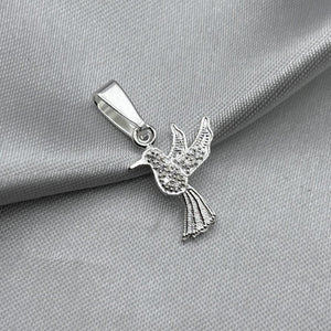 #D467 - Dije Colibrí Con Zirconia Plata - B10/1.3