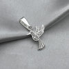 #D467 - Dije Colibrí Con Zirconia Plata - B10/1.3