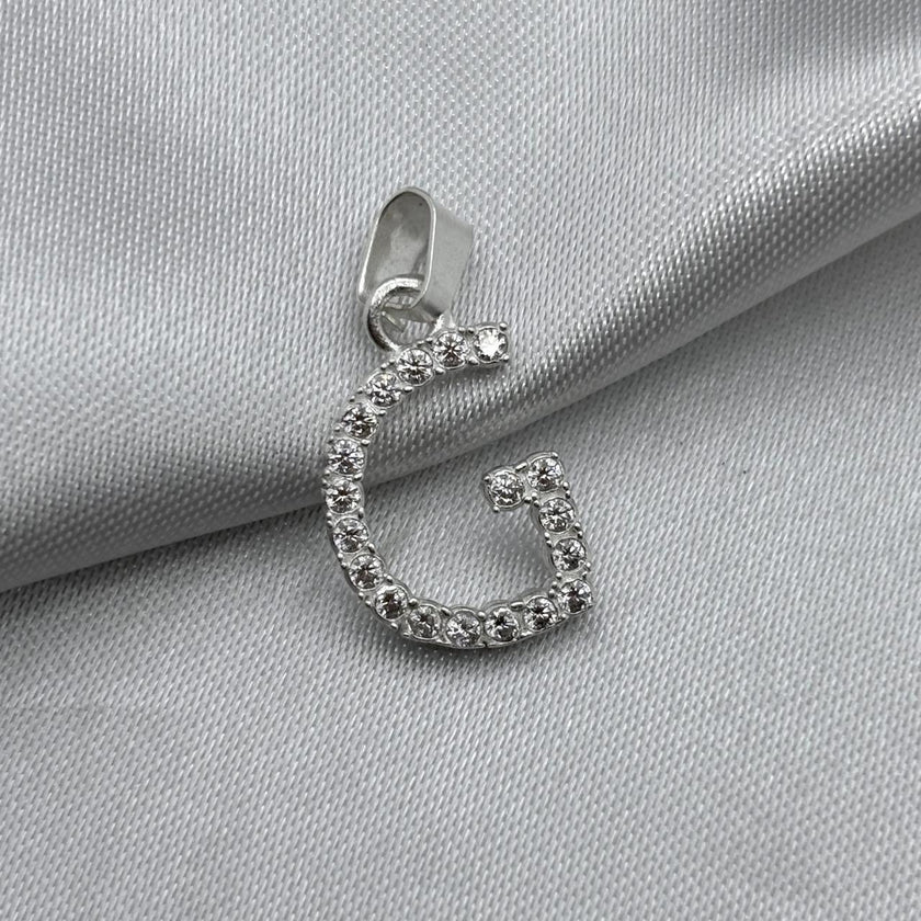 #D459 - Dije Letra Con Zirconia Plata - B09/1.3