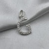 #D459 - Dije Letra Con Zirconia Plata - B09/1.3