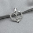 #D483 - Dije Corazón Hippie Con Zirconia Plata - A09/1.5