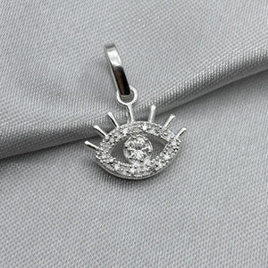 #D466 - Dije Ojo Turco Con Zirconia Plata - B10/1.5