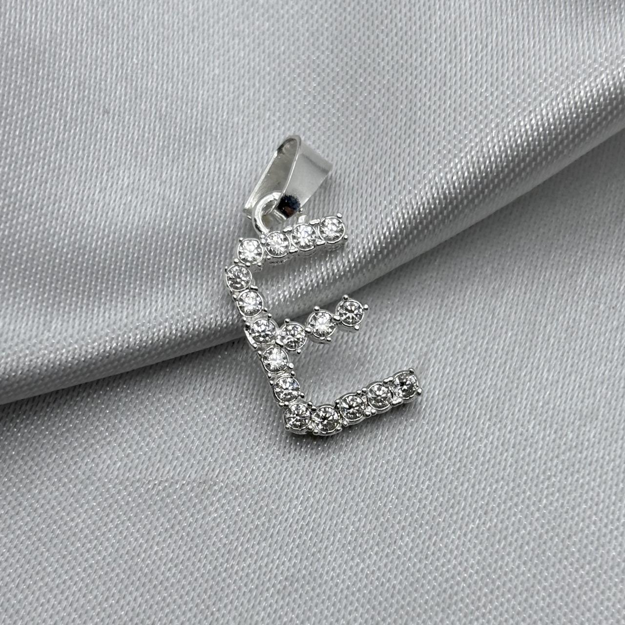 #D459 - Dije Letra Con Zirconia Plata - B09/1.3