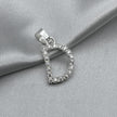 #D459 - Dije Letra Con Zirconia Plata - B09/1.3