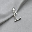 #D561 - Dije Letras Con Zirconia Plata- B09/1.5