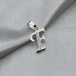 #D561 - Dije Letras Con Zirconia Plata- B09/1.5