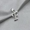 #D561 - Dije Letras Con Zirconia Plata- B09/1.5