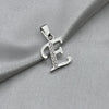 #D561 - Dije Letras Con Zirconia Plata- B09/1.5