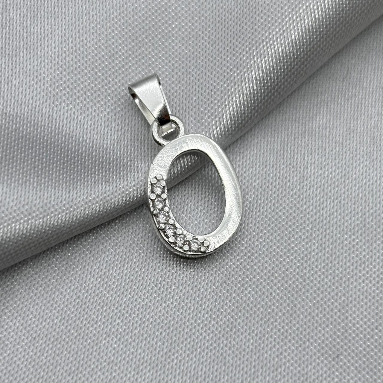#D561 - Dije Letras Con Zirconia Plata- B09/1.5