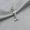 #D561 - Dije Letras Con Zirconia Plata- B09/1.5