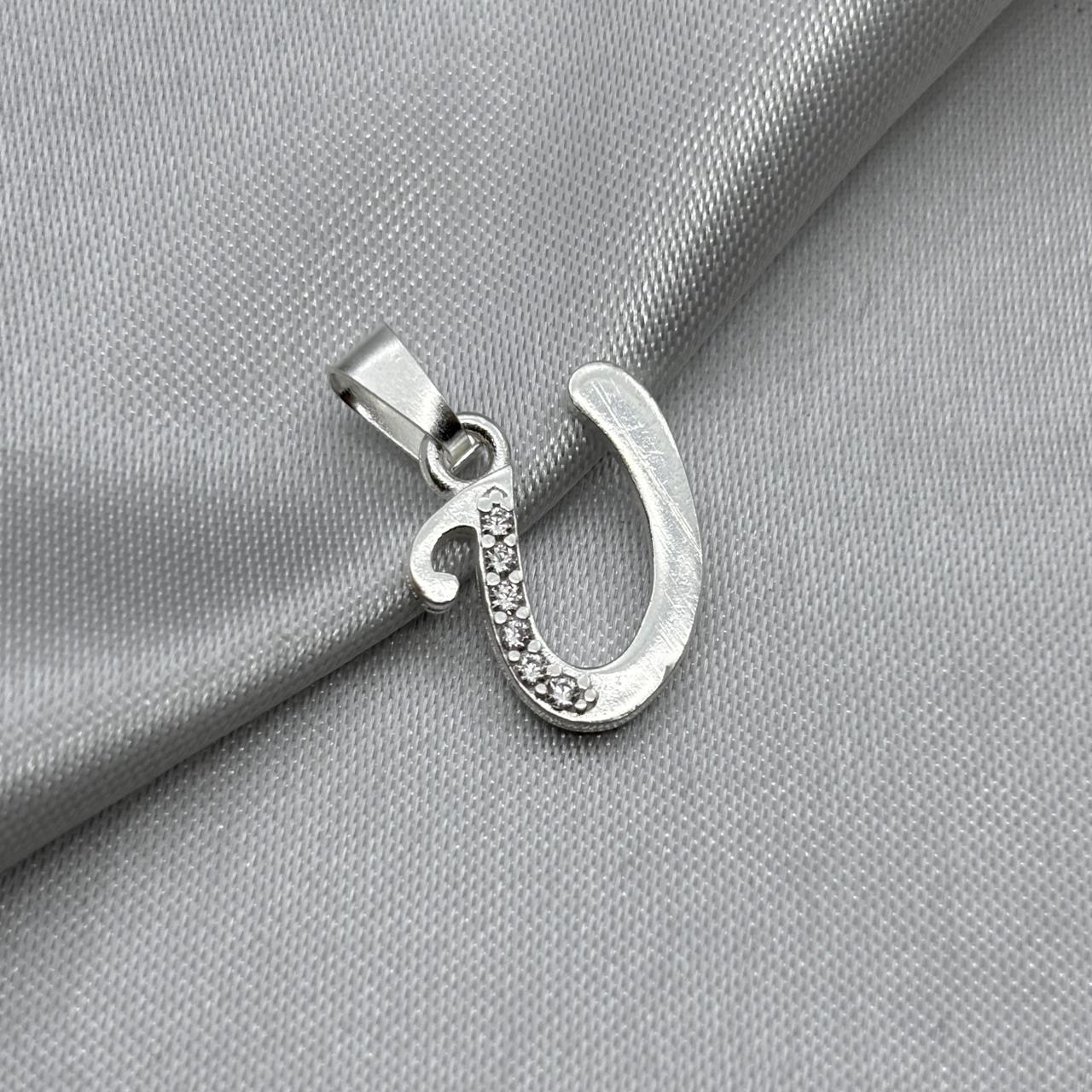 #D561 - Dije Letras Con Zirconia Plata- B09/1.5