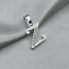 #D561 - Dije Letras Con Zirconia Plata- B09/1.5