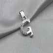 #D561 - Dije Letras Con Zirconia Plata- B09/1.5