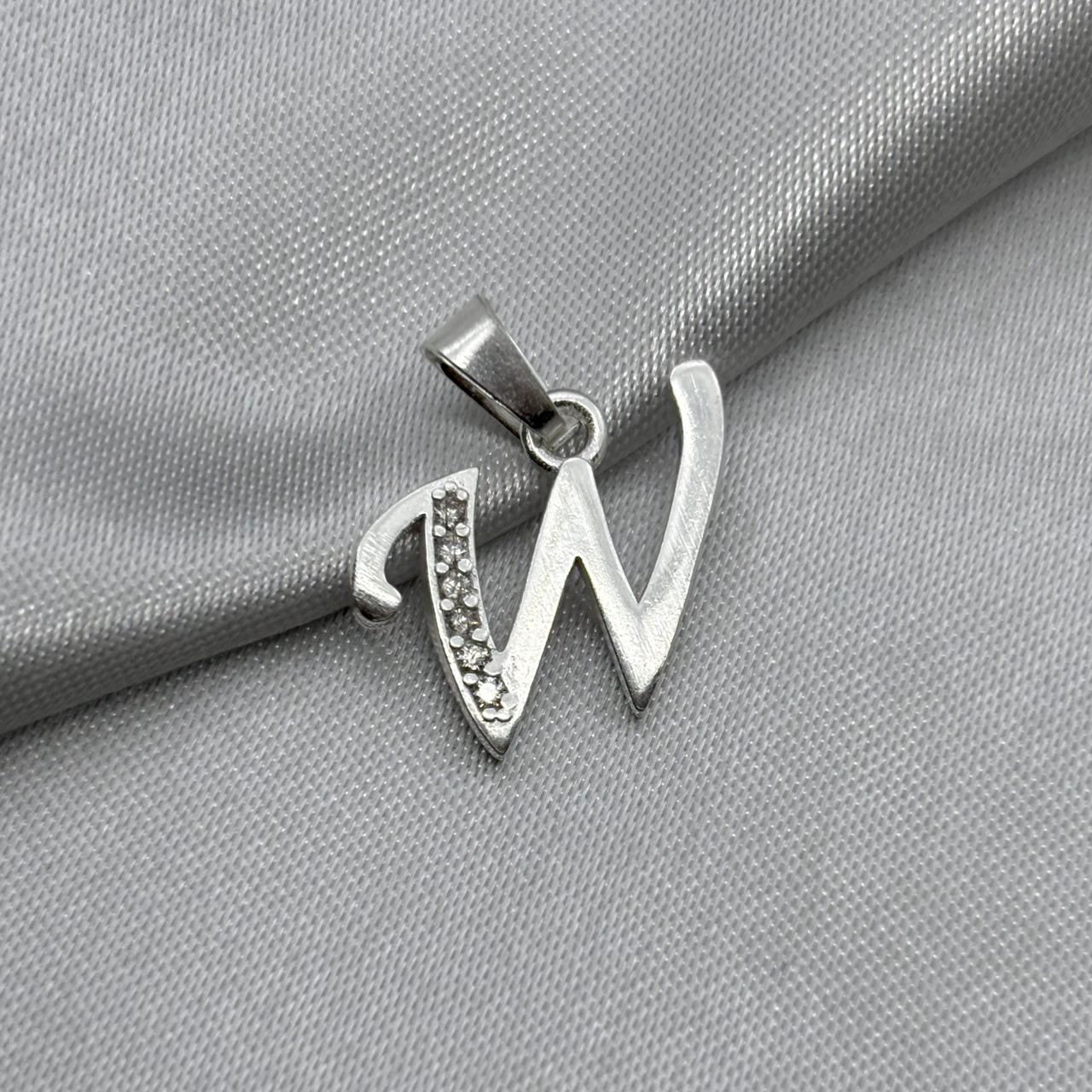 #D561 - Dije Letras Con Zirconia Plata- B09/1.5