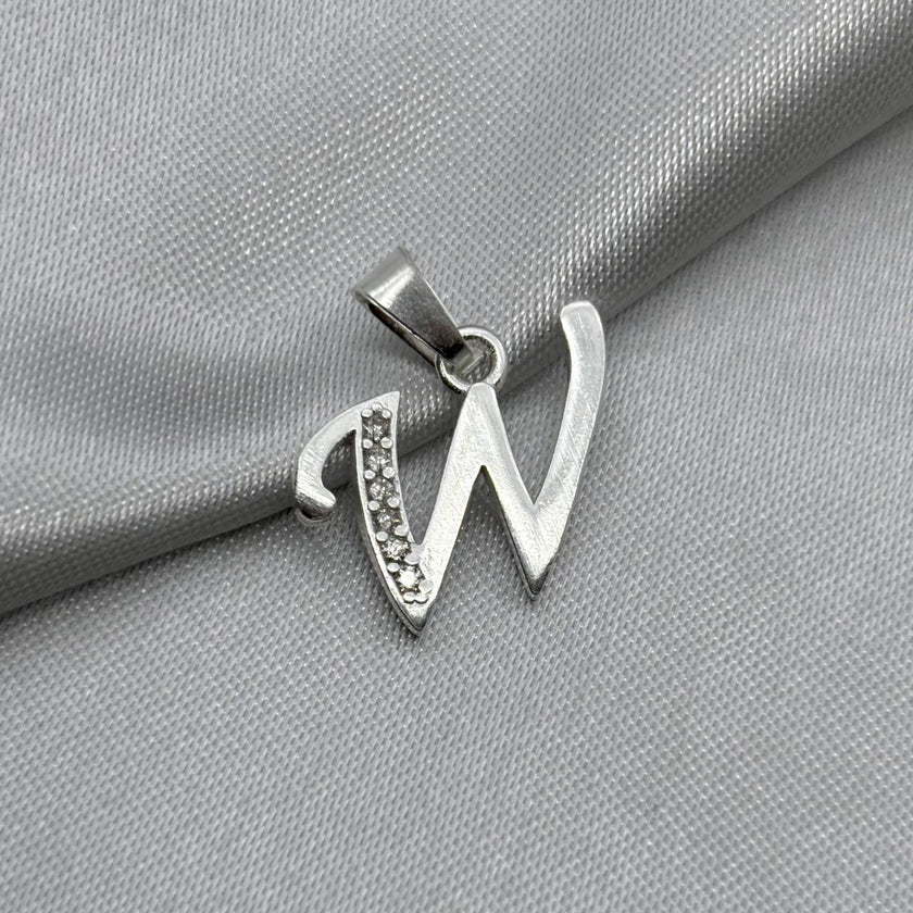 #D561 - Dije Letras Con Zirconia Plata- B09/1.5