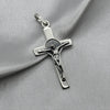 #D127 - Dije Crucifico San Benito Plata Pavonada - A13/9.3