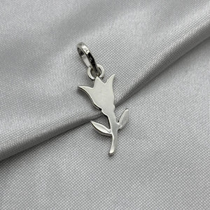 #D269 - Dije Tulipán Plata Pavonada - A13/2.5