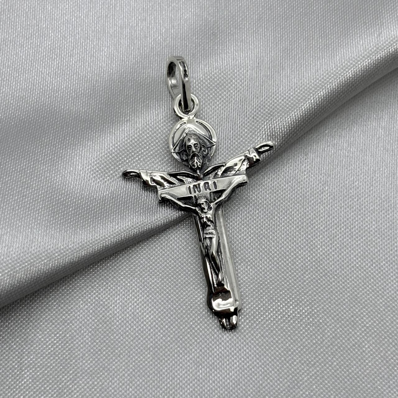 #D300 - Dije Dios Padre Y Espíritu Santo Plata Pavonada - A13/4.0