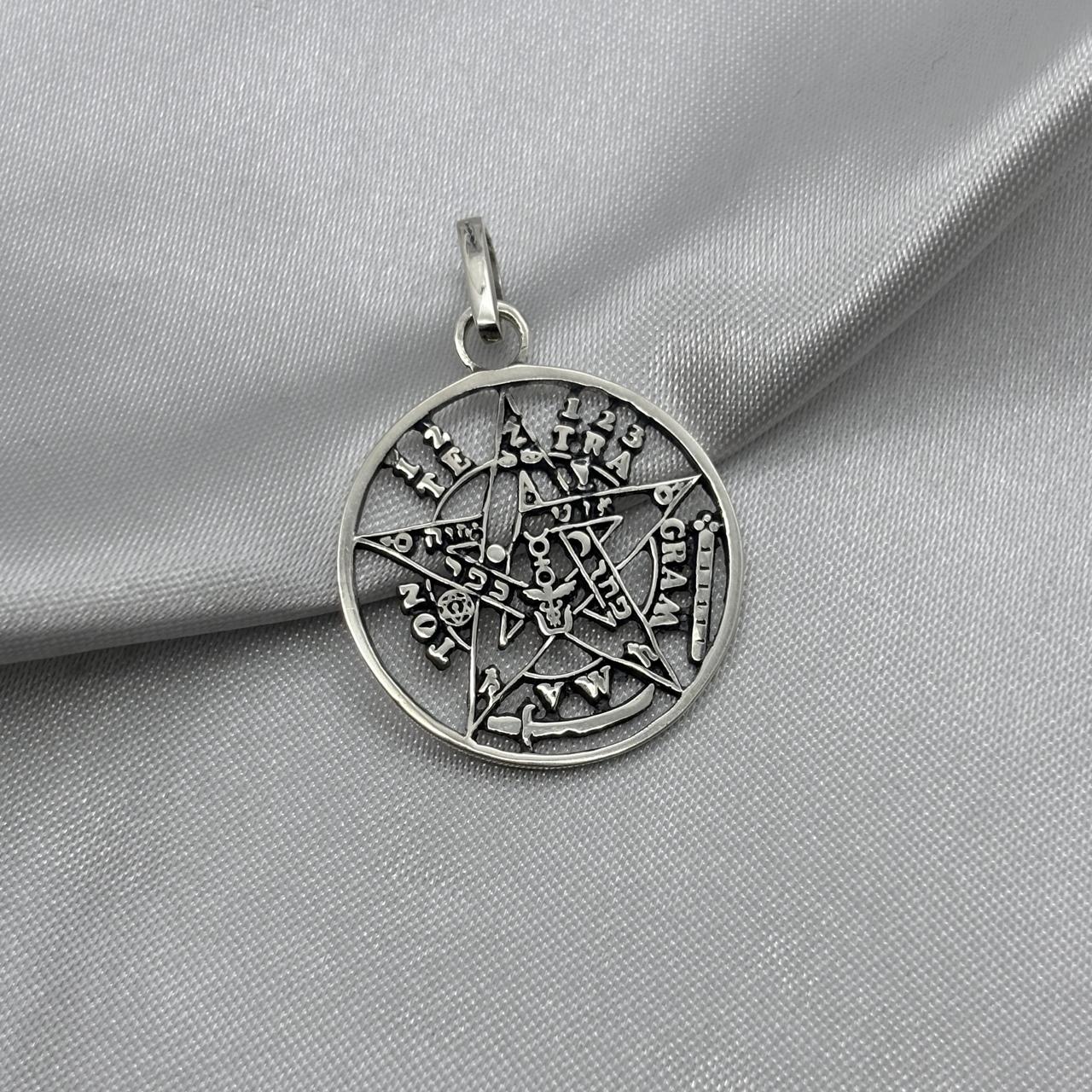 #D594 - Dije Tetragrámaton Plata Pavonada - A13/3.6