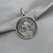 #D597 - Dije/Medalla San Benito Plata Pavonada - A13/3.0