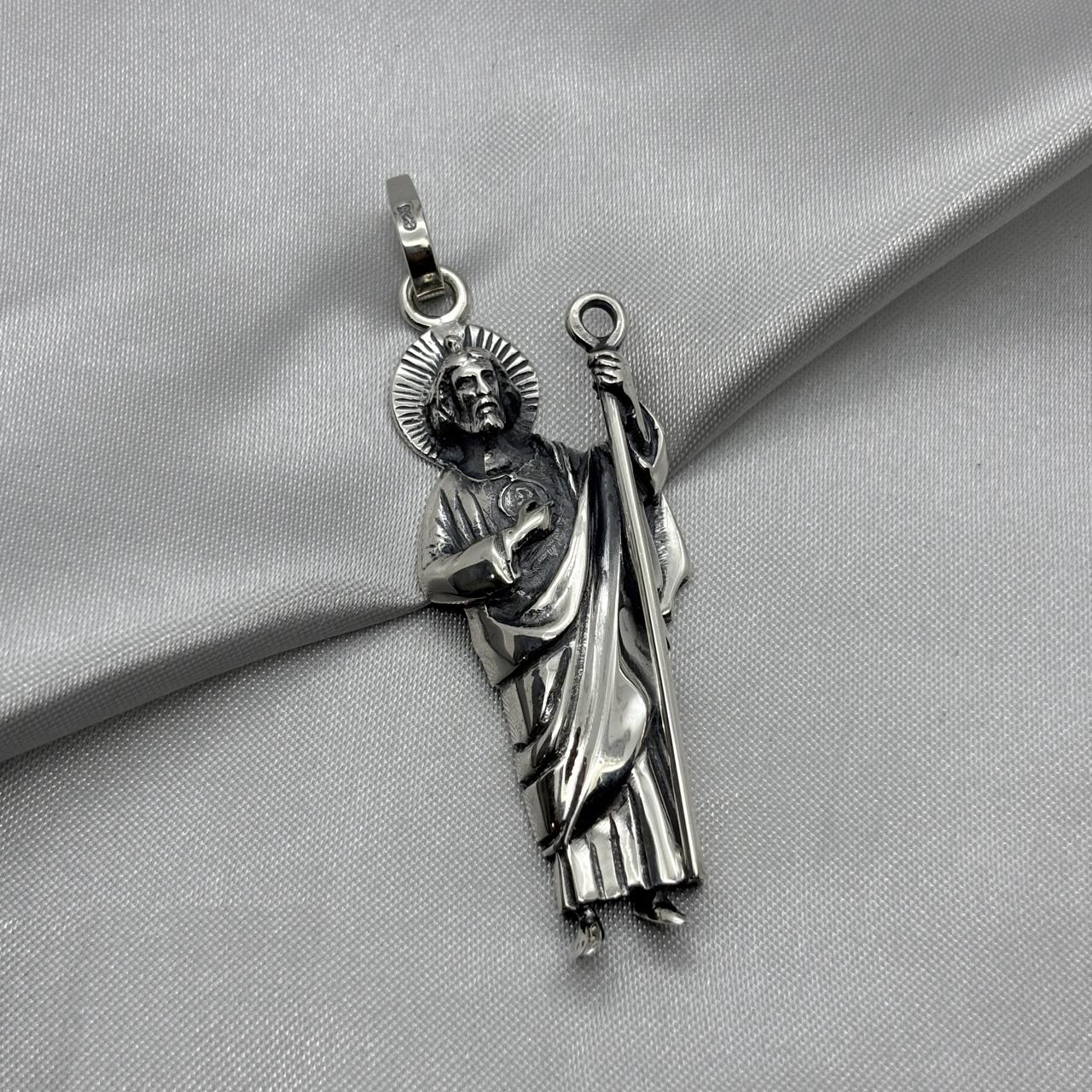 #D109 - Dije San Judas Tadeo Plata Pavonada - A13/15.9