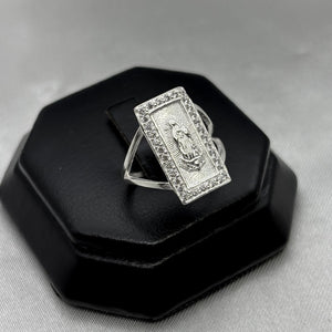 #AD467 - Anillo Virgen María De Guadalupe  Con Zirconias Plata - A09/3.2