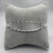 #ESC265 - Esclava Petatillo/Doble Cubana Diamantado Aleatorio Plata - 9mm - B10/28.4