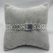 #ESC265 - Esclava Petatillo/Doble Cubana Diamantado Aleatorio Plata - 9mm - B10/28.4