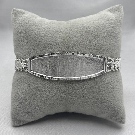 #ESC265 - Esclava Petatillo/Doble Cubana Diamantado Aleatorio Plata - 9mm - B10/28.4