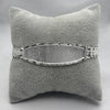 #ESC265 - Esclava Petatillo/Doble Cubana Diamantado Aleatorio Plata - 9mm - B10/28.4