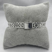 #ESC266 - Esclava Petatillo/Doble Cubana Diamantado Aleatorio Plata - 9mm - B10/25.1