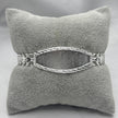 #ESC266 - Esclava Petatillo/Doble Cubana Diamantado Aleatorio Plata - 9mm - B10/25.1