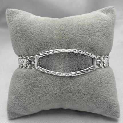 #ESC266 - Esclava Petatillo/Doble Cubana Diamantado Aleatorio Plata - 9mm - B10/25.1