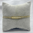 #PAL174 - Pulsera Con Placa y Zirconia Oro Laminado 18k - LB040/