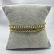 #PAL172 - Pulsera Doble con Zirconia Oro Laminado 18k - LB040/