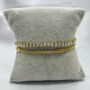 #PAL172 - Pulsera Doble con Zirconia Oro Laminado 18k - LB040/