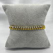 #PAL173 - Pulsera Barbada Con Zirconia Oro Laminado 18k - LB040/