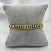 #PAL173 - Pulsera Barbada Con Zirconia Oro Laminado 18k - LB040/