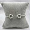 #PA495 - Pulsera Ajustable Con Corazones Plata - A10/7.0