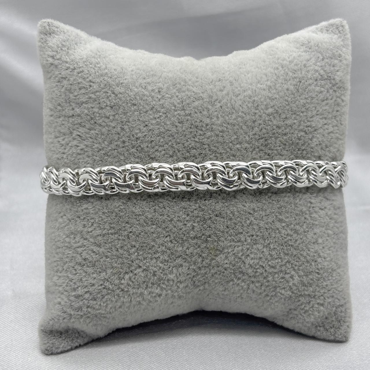 #PO229 - Pulso Tejido Chino De Plata - 7 mm - A07/22.2