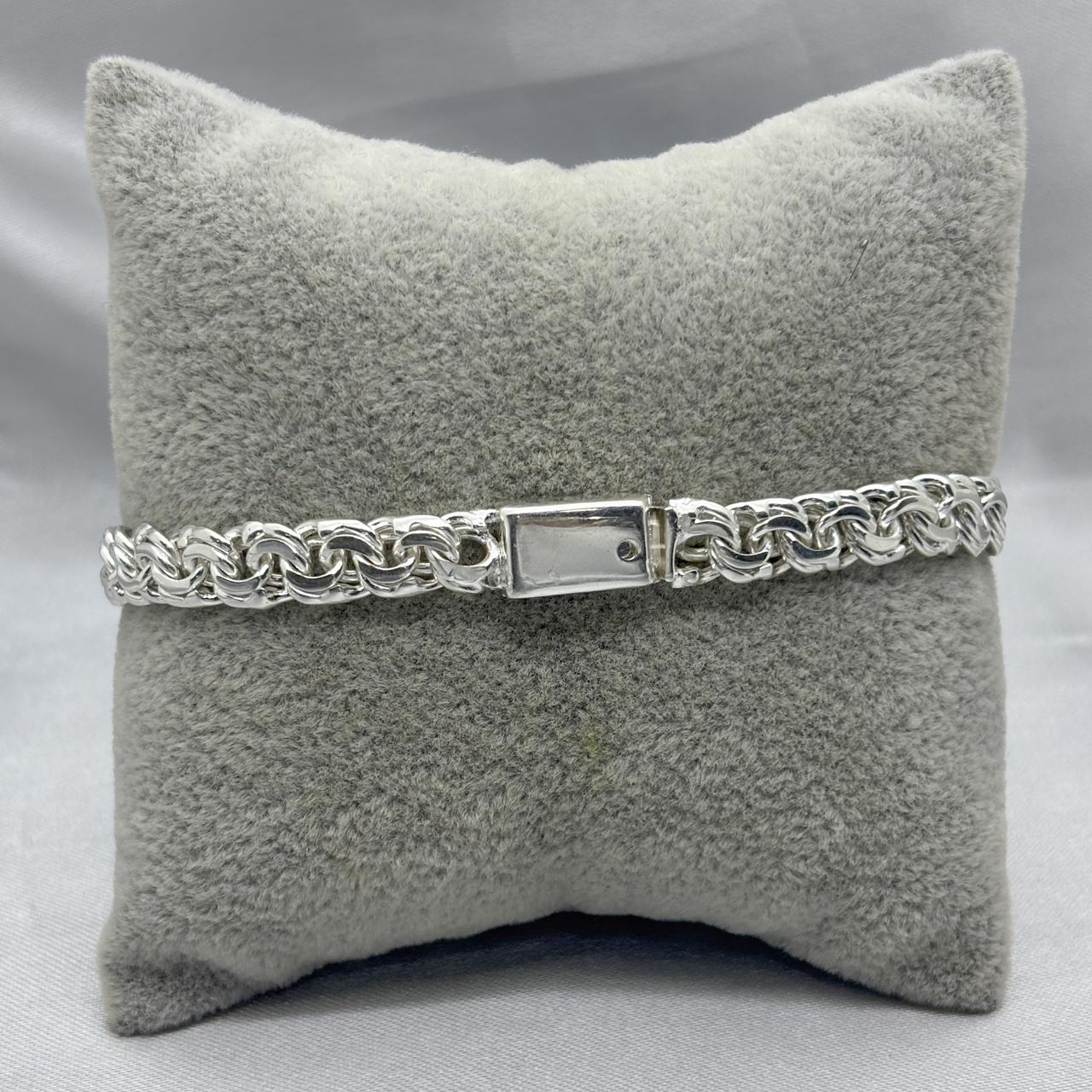 #PO229 - Pulso Tejido Chino De Plata - 7 mm - A07/22.2