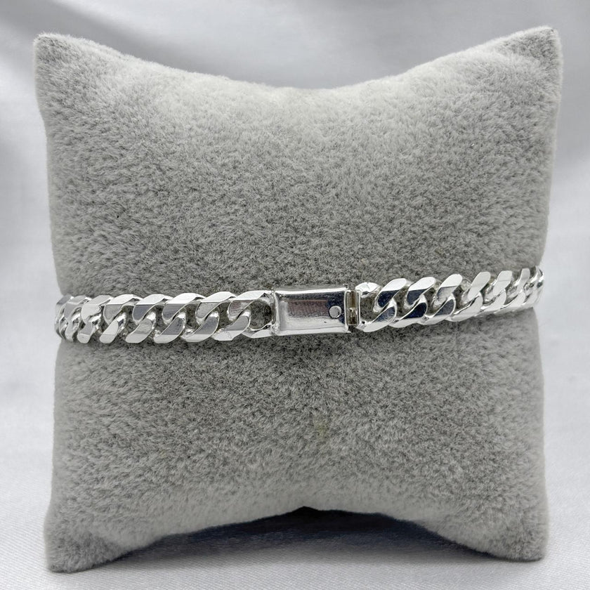 #PO225 - Pulso Cubano Plata - 180 - A07/20.5
