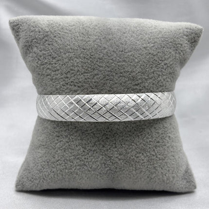 #AO120 - Aro Ajustable Diamantado Plata  - 1.1 cm A07/10.2