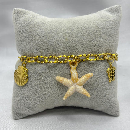 #PAL177 - Pulsera Estrella De Mar Oro Laminado 18K - LB055/