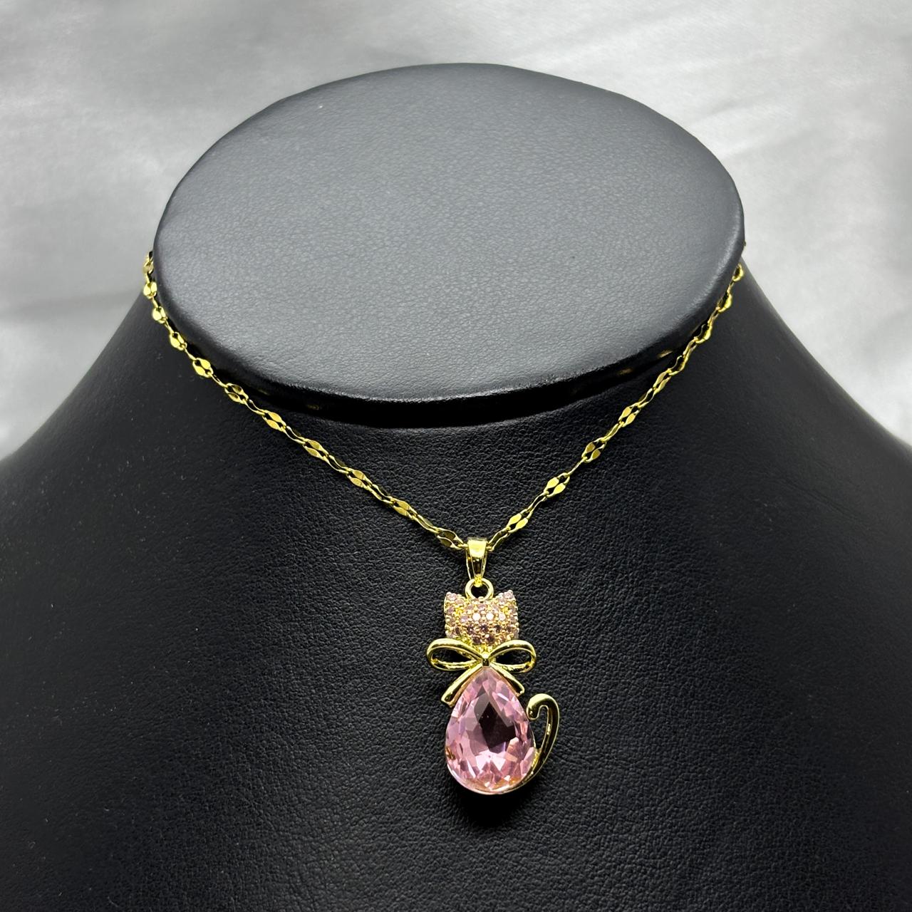#GOL153 - Gargantilla Gatito Oro Laminado 18k - LB030/