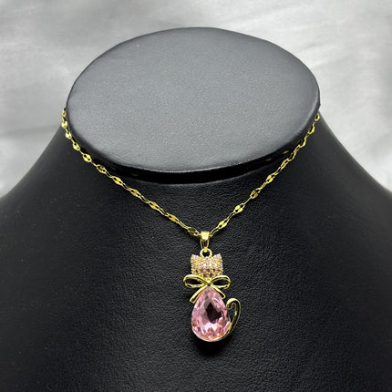 #GOL153 - Gargantilla Gatito Oro Laminado 18k - LB030/