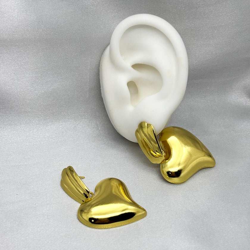 #ARL156 - Arete Corazón Colgante Oro Laminado 18k - LB030/