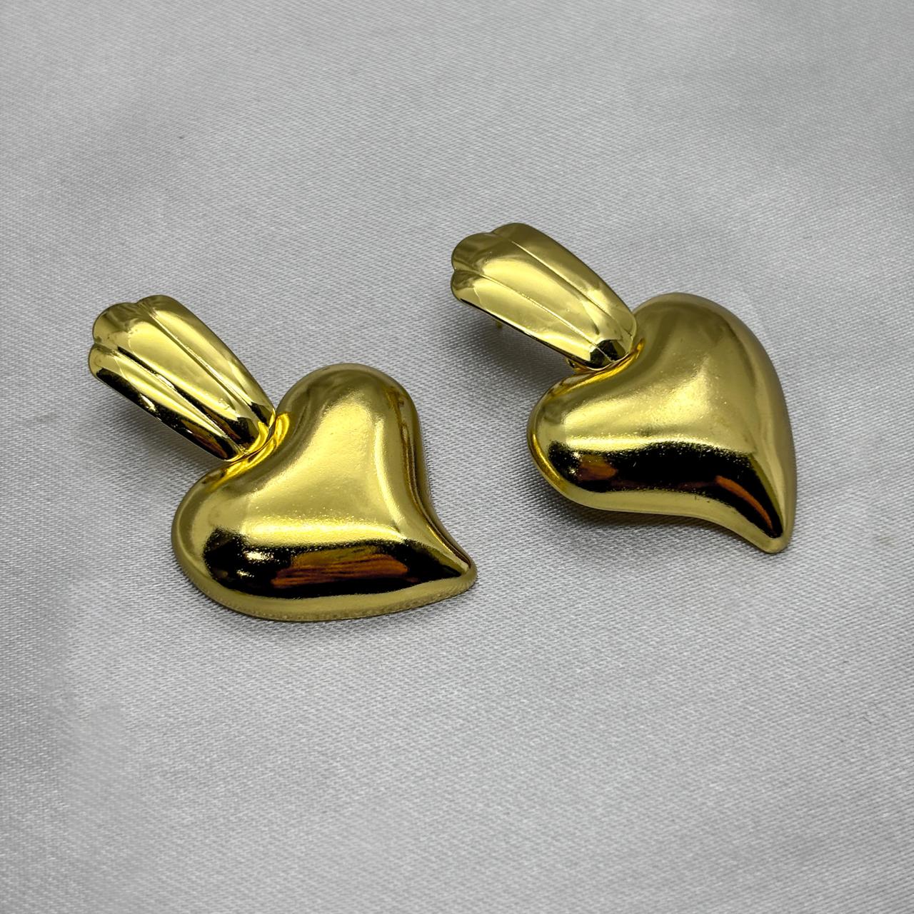 #ARL156 - Arete Corazón Colgante Oro Laminado 18k - LB030/