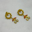 #ARL162 - Arete Aro De Bolitas Cereza/Corazón Colgante Oro Laminado 18k - LB030/