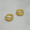 #HOL173 - Huggies Circular Con Piedra Zirconia Oro Laminado 18k - LB035/